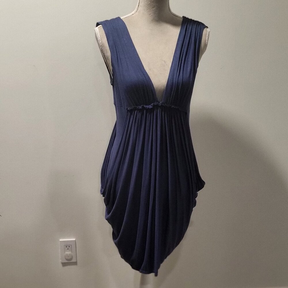 Maunces Blue Low Cut front Dress Medium, RN 51783